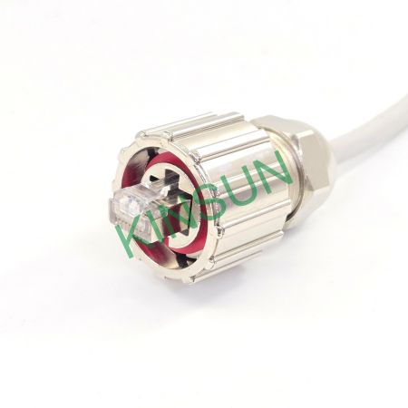 Gaine de câble à prise RJ45 à verrouillage rapide étanche (version métallique) - Gaine de câble à prise RJ45 à verrouillage rapide étanche (hors câble)